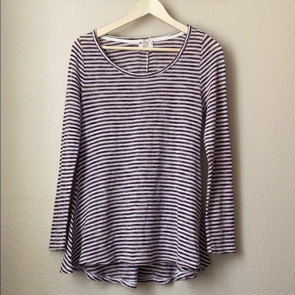 Hippie Rose Knit Striped Purple & White Medium - Picture 1 of 5